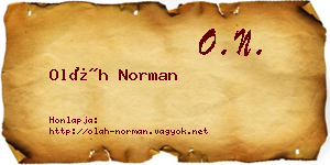 Oláh Norman névjegykártya